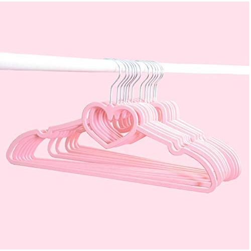 10PC Womens Kids Practical Pink Clothes Underwear Socks Hangers.Rotatable Love Heart/Bow Clothes Hanger.Clothes Rack