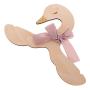 joyMerit 10 Pcs Sweet Swan Shape Pink Bow Wooden Coat Hanger Adults Kids Baby Coat Clothes Garment Suit Shirt Trouser Wood Hook Hanger