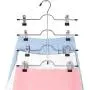 AMKUFO Pant Hangers 4 Tier Skirt Hangers with Adjustable Clips 4 Pcs Metal Trouser Hangers Space Saving for Slack, Trouser, Jeans, Towels Etc AMKUFO Pant Hangers 4 Tier Skirt Hangers with Adjustable Clips 4 Pcs Metal Trouser Hangers Space Saving for Slack, Trouser, Jeans, Towels Etc