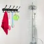 WHITGO Wall Mounted Coat Hook, 2 Packs 15 Hooks Stainless Steel Coat Hook Rail for Coat Hat Towel Purse Robes Bathroom Closet Room