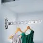 ASHOP Wall Mount Clothes Hanger Rack Wall Clothes Hanger Stainless Steel Clothes Hooks with Swing Arm Holder Closet Organizers and Storage 2 Pack