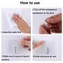 Xzyppci 58pcs Adhesive Hooks,Reusable Hooks for Hanging,Transparent Hooks,Widely Applicable to Kitchen and Bathroom Sticky Hooks
