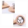 Wood Wall Mounted Clothes Hanger Single Robe Hat Towel Hooks Rack with Stainless Steel Hook 3" for Kitchen Bath Bedroom - 3 Pack