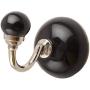 Indianshelf Handmade 1 Artistic Vintage Black Ceramic Solid Clothes Hooks Holders/Heavy Duty Hooks for Hanging Coats