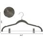 KYCPTNFJ 20 PCS Velvet Skirt Hangers with Clips Thin Non Slip Velvet Pants Hangers Space Saving Clothes Hange