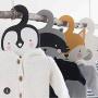 BeesClover Cute Cartoon Wooden Hanger Hanging Rack for Kids Clothes Child Room Decoration Penguin 2625cm