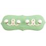 Indianshelf Handmade 1 Artistic Vintage Green Wooden Double Loop Wall Hooks Hangers/Towel Holder Over The Door