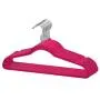 Home Basics Velvet Hangers Non-Slip Hanger-10 Pack-Clothes Hangers, Space Saving Ultra Slim Velvet Hanger with Rotating Steel Hook (10, Fuchsia) Home Basics Velvet Hangers Non-Slip Hanger-10 Pack-Clothes Hangers, Space Saving Ultra Slim Velvet Hanger with Rotating Steel Hook (10, Fuchsia)