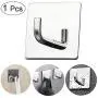 Godagoda 1Pcs Stainless Steel 304 Towel Hooks Self Adhesive Bath Bathroom Shower Kitchen Wall Clothes Hangers Without Drilling Godagoda 1Pcs Stainless Steel 304 Towel Hooks Self Adhesive Bath Bathroom Shower Kitchen Wall Clothes Hangers Without Drilling