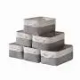 Baskets Storage Bins [6-Pack] Fabric Storage Baskets Cloth Baskets Empty Gift Baskets with Rope Handles Decorative Baskets for Organizing