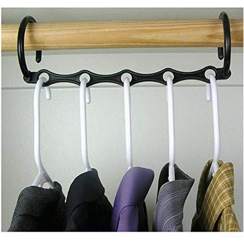 10 pcs 5 Holes Multi-Door Holder Circle Clothes Hanger Clothes Holders Multifunction Paste Plastic Scarf Clothes Hanger Durable Random Color