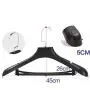 CHAONAO Black Suit Hangers Plastic Non-Slip Wide Shoulder Clothes Hanger for Coats, Jacket, Pants, and Dress Clothes,F,40pcs