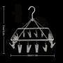 XMZFQ Hanging Drying Rack Aluminum Sock Hanger Rotating Hooks Clothes Drying Rack with 16 Clips for Socks Underwear Insoles Gloves