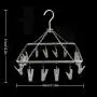 XMZFQ Hanging Drying Rack Aluminum Sock Hanger Rotating Hooks Clothes Drying Rack with 16 Clips for Socks Underwear Insoles Gloves XMZFQ Hanging Drying Rack Aluminum Sock Hanger Rotating Hooks Clothes Drying Rack with 16 Clips for Socks Underwear Insoles Gloves