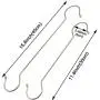 Maydahui 14PCS Extra Long S Shaped Hooks(7PCS 16 inch+7PCS 12 inch) Plant Hanging Hooks Stainless Steel Silver Hanger for Kitchenware Pergola Bird Feeder Flower Basket Indoor Outdoor Uses