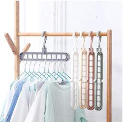 10pcs Random Color Magic Clothes Hanger Rotary Multiport Support Circle Home Storage Rack