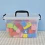 Hommp 5 Liter Clear Storage Boxes Containers, 4-Pack Plastic Latching Boxes with Lid