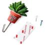 Chiloskit 5pcs 4" Stainless Steel Scculent Plants Hook Creative Cactus Kitchen Wall Door Hanger Sundries Cute Hooks Clothes Hangers Chiloskit 5pcs 4" Stainless Steel Scculent Plants Hook Creative Cactus Kitchen Wall Door Hanger Sundries Cute Hooks Clothes Hangers