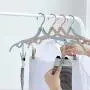 SH Travel Hangers Portable Multi-Folding Hangers Hangout Outdoor Clothes Hanger Plastic Clothes Hanging Family Travel Drying Racks for Cars and Camps (4 Packs)