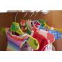 Booba Baby Kids and Baby Wooden Colorful Animal Shaped Clothes Hangers. 6 Pcs Set