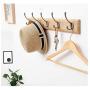 LAXF-Wall Coat Racks with Hooks/Hangers Coat Rack Bamboo Clothes Hook Dorm Room Bedroom on The Wall Wall-Mounted Hook Hanger Multifunction Straight Edge Bamboo Color (Size : 74cm)
