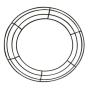 Metal Wreath Ring Wire Frame for Floral Arrangements 14" with Wreath Hangers Set of 2