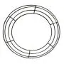 Metal Wreath Ring Wire Frame for Floral Arrangements 14" with Wreath Hangers Set of 2 Metal Wreath Ring Wire Frame for Floral Arrangements 14" with Wreath Hangers Set of 2