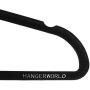 HANGERWORLD 10 Black 16.5inch Flocked Velvet Non Slip Coat Clothes Garment Hangers Trouser Accessory Bar