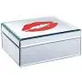 Mirrored Jewelry Boxes for Women and Girls,Personalized Jewelry Organizer with Romantic Lights,Display Storage Boxes (Mirrored Red Lip) … …