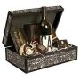 Wald Imports Silver Metal & Wood 13" Decorative Storage Box/Trunk
