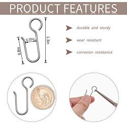 Metal Curtain Track Hooks S Shaped Small Curtain Hooks Stainless Steel Drape Wire Hooks for Ceiling Curtain Drape Track (180)