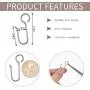 Metal Curtain Track Hooks S Shaped Small Curtain Hooks Stainless Steel Drape Wire Hooks for Ceiling Curtain Drape Track (180) Metal Curtain Track Hooks S Shaped Small Curtain Hooks Stainless Steel Drape Wire Hooks for Ceiling Curtain Drape Track (180)