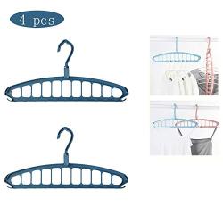 HJYPYJ Magic Hanger,Pp Non-Slip Folding Hanger,Removable Hooks,Suitable for Storage,Hanging Clothes,40X20cm Durable/Green / 4 pcs