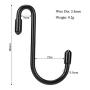 20 Pack S Hooks, WenTao Heavy Duty S Shaped Hooks, Black Hooks for Hanging Pots, Pans, Plants, Utensils Closet Clothes Bags Towels Kitchen Hooks Hanger