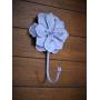 Flower Wall Hook/Cottage Metal Hanger/Bathroom Towel Hook/French Lilac or Pick Color/Coat Hanger/Keys, Necklaces, Headbands Holder