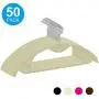 IEOKE Velvet Clothes Hangers Non Slip, 50-Pack No Shoulder Bumps Suit Hangers Ultra Thin Space Saving 360 Degree Swivel Heavy Duty Hook Durable Hangers for Sweaters,Coat,Jackets,Pants,Shirts (Beige)