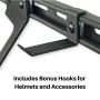 Koova Wall Mount Bike Storage Rack Garage Hanger for 3 Bicycles + Helmets | Fits All Bikes Even Large Cruisers/Big Tire Mountain Bikes | Heavy Duty Powder Coated Steel | Made in USA (3 Bike Rack)