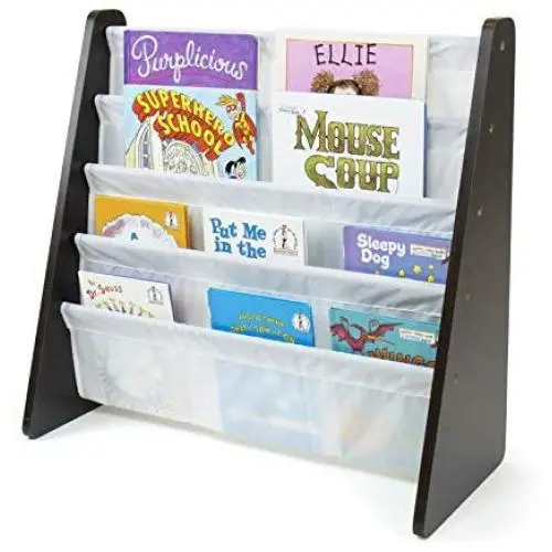 Tot Tutors Kids Book Rack Storage Bookshelf, Espresso/White (Espresso Collection) Tot Tutors Kids Book Rack Storage Bookshelf, Espresso/White (Espresso Collection)