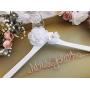 Wedding Dress Hangers - Rose/gold wire Personalized Bridal Hanger with flower,Customized Hanger, Wedding Gift, Wedding Hanger, Bridal shower Gift, Bridesmaid hanger