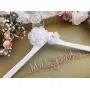 Wedding Dress Hangers - Rose/gold wire Personalized Bridal Hanger with flower,Customized Hanger, Wedding Gift, Wedding Hanger, Bridal shower Gift, Bridesmaid hanger