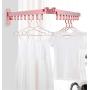 ZYH-Shelf Clothes Drying Rack, Wall Mounted Coat Dryer Retractable Folding Clothes Drying Hangers for Balcony Bedroom Indoor Outdoor,A