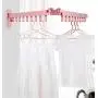 ZYH-Shelf Clothes Drying Rack, Wall Mounted Coat Dryer Retractable Folding Clothes Drying Hangers for Balcony Bedroom Indoor Outdoor,A