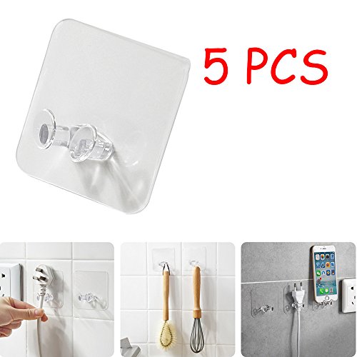 FIN86 Home Kitchen Storage Utensil, 10/5 pcs Wall Storage Hook Power Plug Socket Holder Wall Adhesive Hanger Home Office (B)