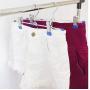 20 Pcs Stainless Steel Trouser Hanger Rack Coat Pants Skirt Hangers Clothes Stand Holder with 2 Adjustable Non-Slip Clips 28cm