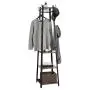 JKRED Industrial Style Coat Rack with 3-Tier Storage Shelves, Multipurpose Hanger for Entryway, Clothes Laundry Coat Stand with 8 Hooks, 70.9 inches