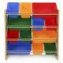 Tot Tutors Kids Toy Storage Organizer with 12 Plastic Bins, Natural/Primary (Primary Collection) Tot Tutors Kids Toy Storage Organizer with 12 Plastic Bins, Natural/Primary (Primary Collection)