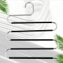 PENGKE 3 Pack Pants Hangers S Shape Stainless Steel Clothes Hangers Space Saving Hangers for Clothes