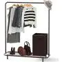 Simple Houseware Industrial Pipe Clothing Garment Rack with Bottom Shelves, Bronze Simple Houseware Industrial Pipe Clothing Garment Rack with Bottom Shelves, Bronze
