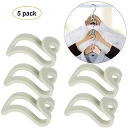 20Pcs Mini Clothes Hanger Creative Plastic Home Easy Hook Closet Organizer Storage Rack Holder Hook DIY Hanger for Clothes Color Random