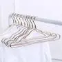 HZYWL Aluminum Hanger 50 Pack Stainless Steel Strong Metal Clothes Hangers-16 Inch Silvery Durable Keep Away from Rust Skirt Hangers,G,50pieces